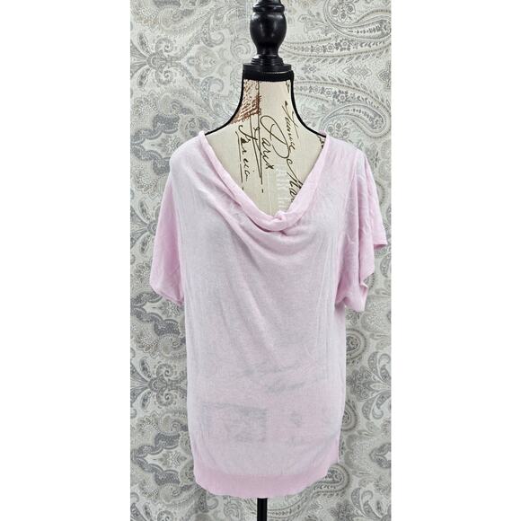 LOFT Tops - Loft women's cowl neck wool cotton petal pink knit blouse NWT Size Large office